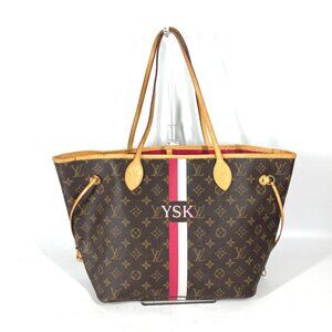 LOUIS VUITTON Authentic Brown Monogram Canvas Neverfull MM Shoulder Bag
